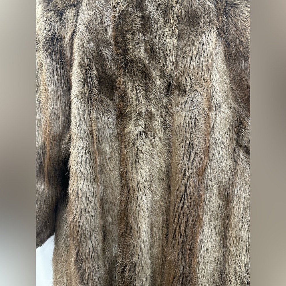 Elegant Dion Furs Real Beaver Fur Coat - Picture 3 of 11